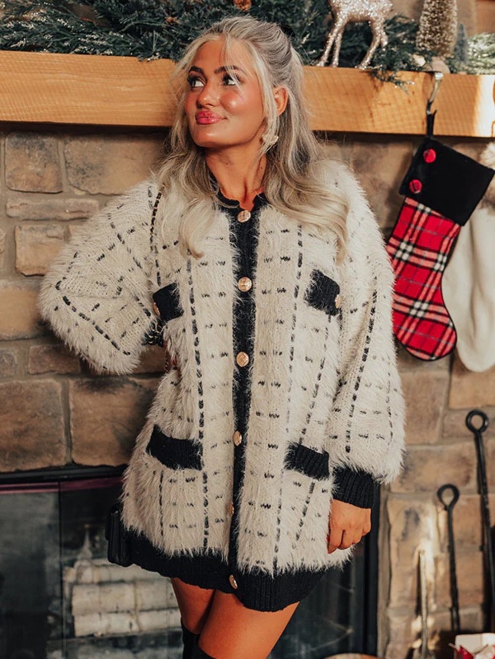 Impressions Eyelash Knit Cardigan
